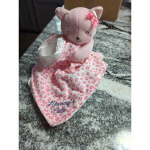 Carter’s Child Of Mine Pink Kitty Cat Mommy’s Cutie Lovey Security Blanket Rattl